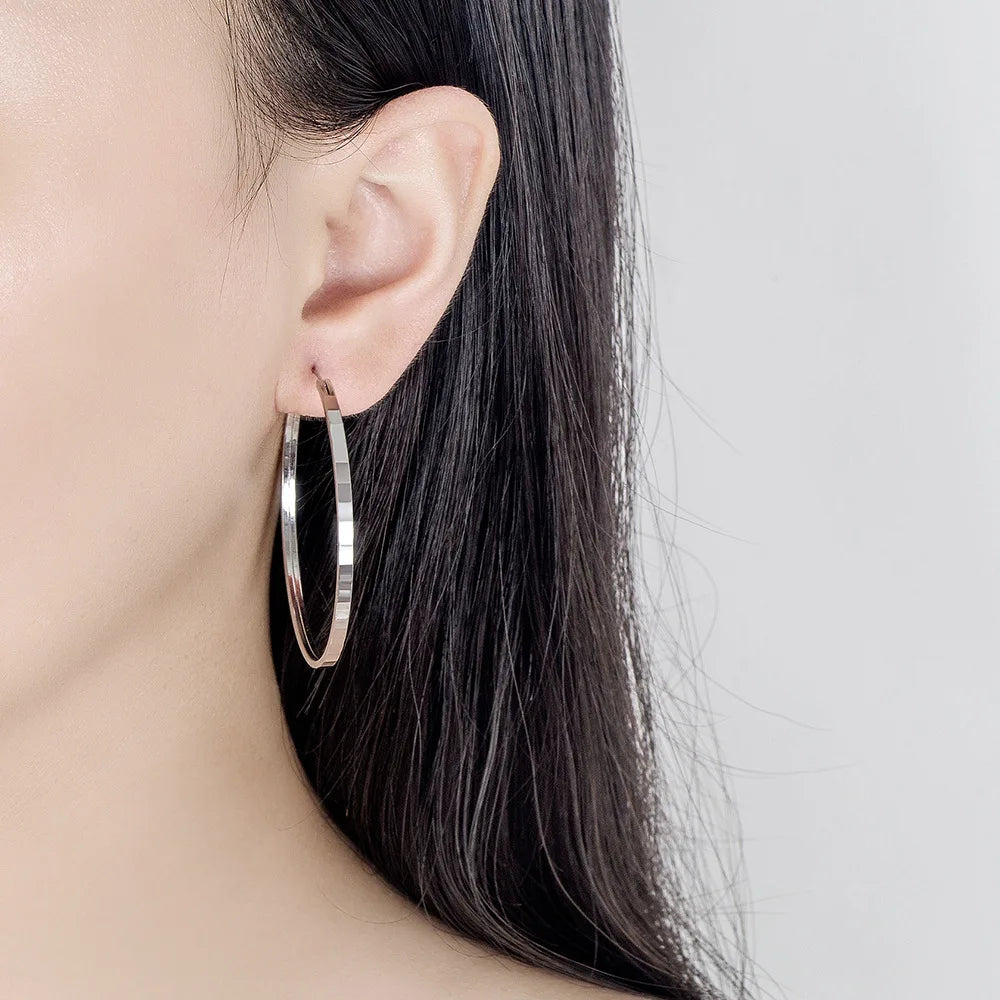 Aesthetic 925 Silver Square Earrings