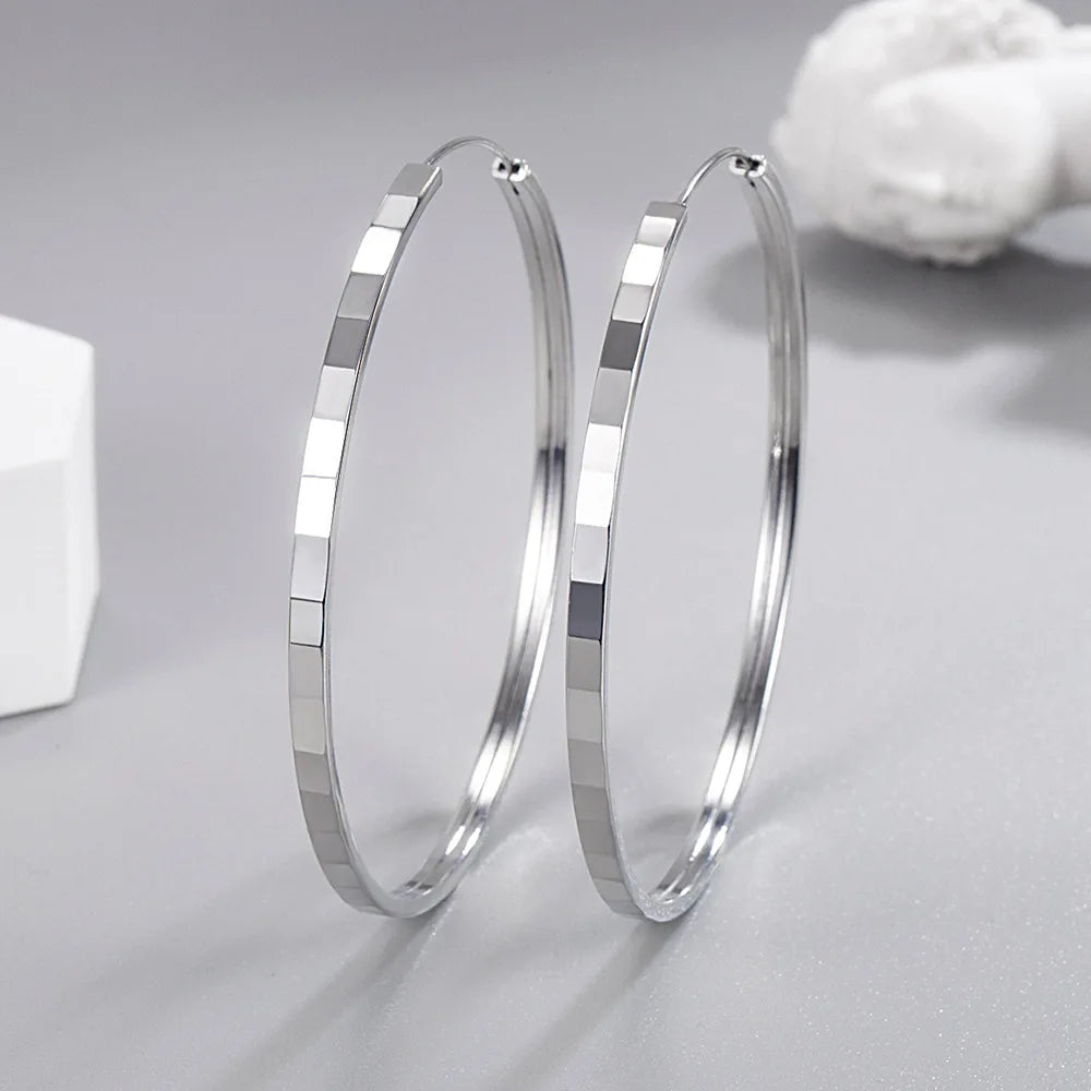 Aesthetic 925 Silver Square Earrings